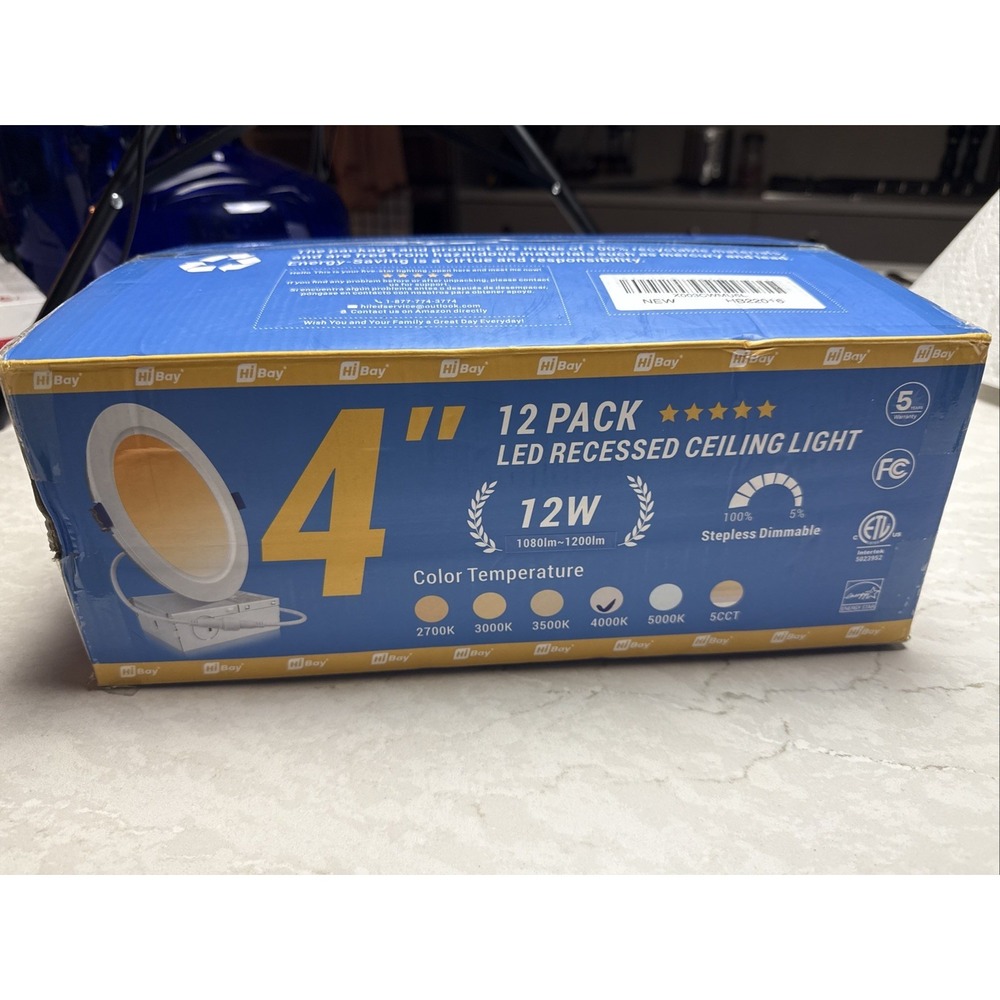 12ct HiBay 4" Canless LED Recessed Ceiling Lights – DIY Basement Garage Bathroom